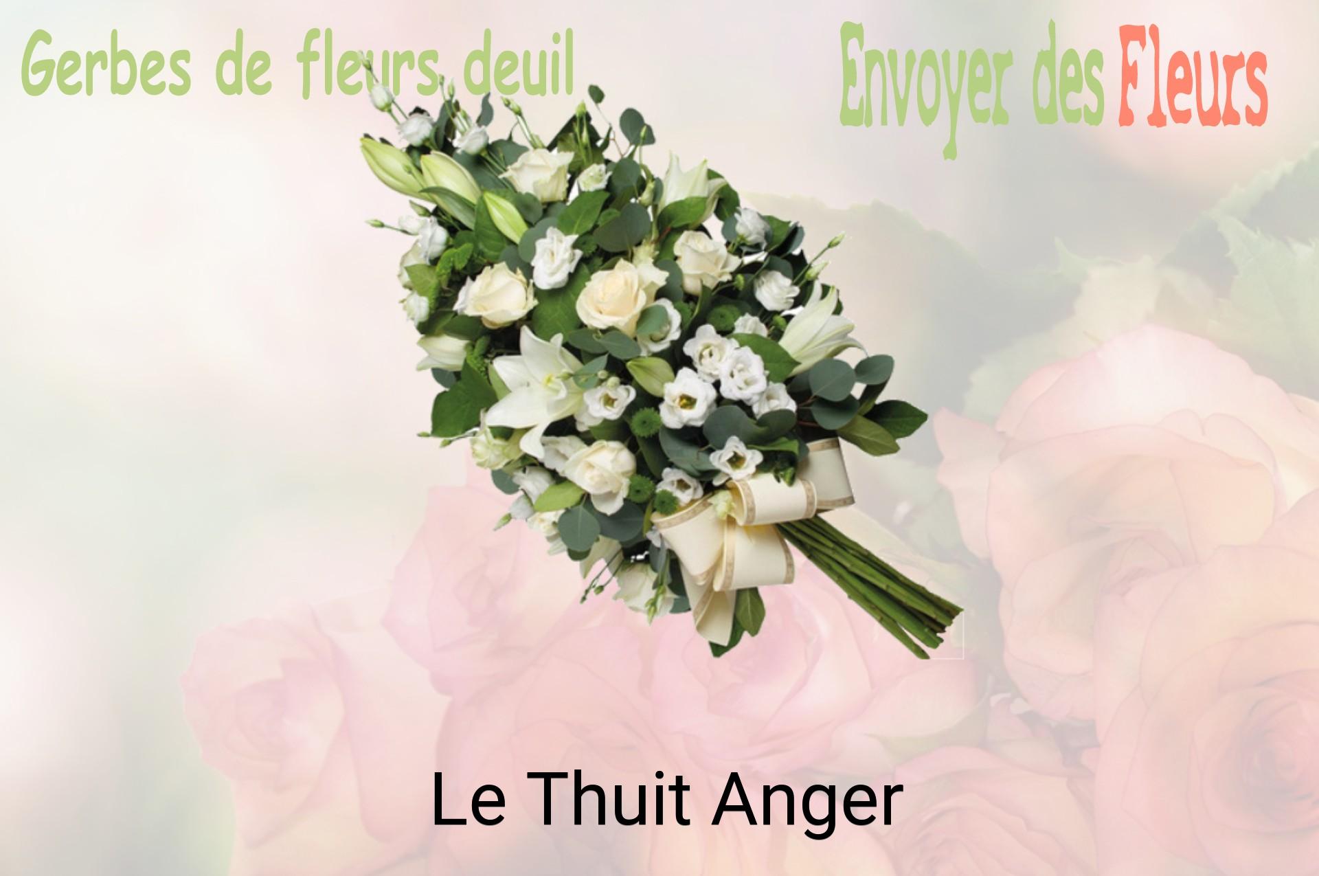 Gerbe de fleurs de deuil livrée à Le Thuit-Anger